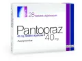 Opakowanie leku Pantoprazol 40 mg, zawierające 28 tabletek dojelitowych.