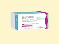 Opakowanie leku Dutilox z duloksetyną 30 mg, 56 kapsułek dojelitowych.