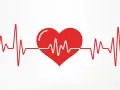 Czerwone serce z linią EKG, symbolizujące puls norma.