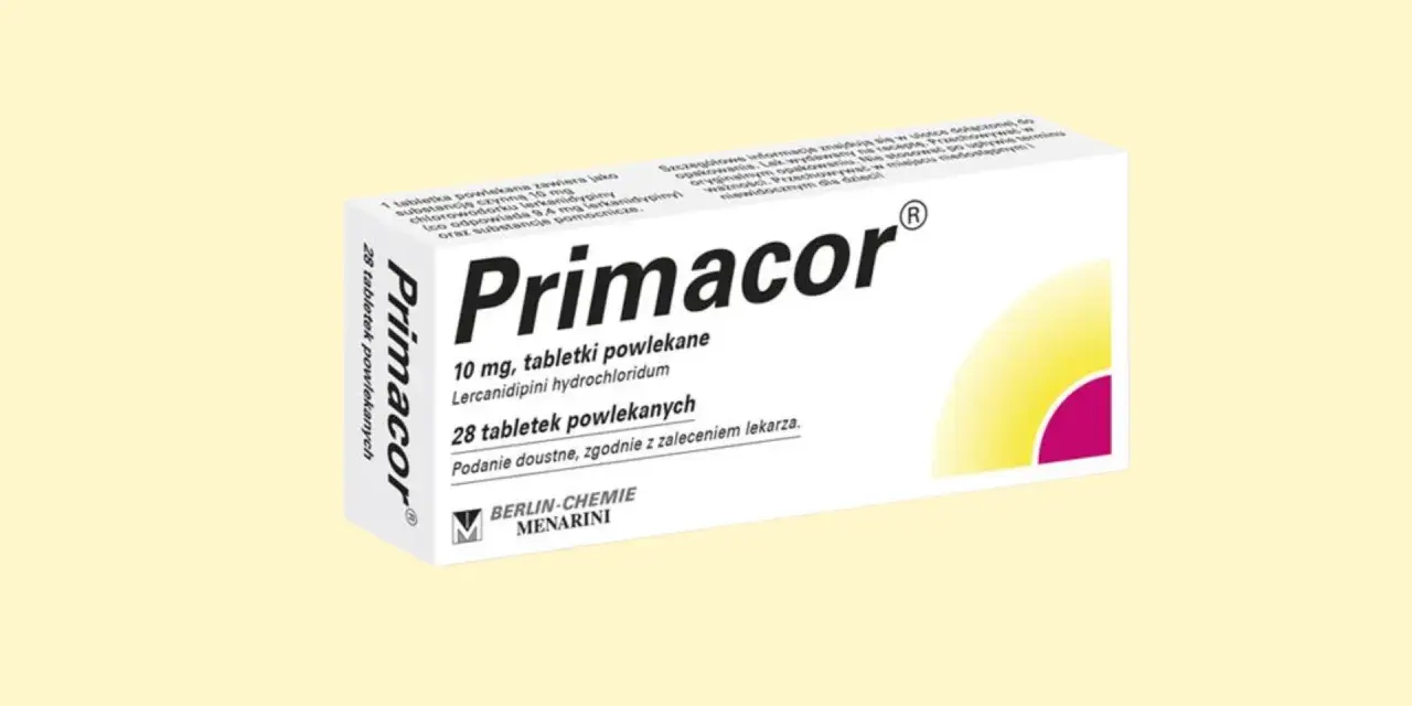 Opakowanie leku Primacor 10 mg, zawierające 28 tabletek powlekanych.