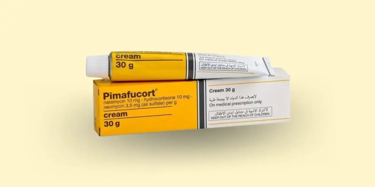 Pimafucort maść 30g w tubce i pudełku. Krem na receptę, zawiera natamycynę, hydrokortyzon i neomycynę.