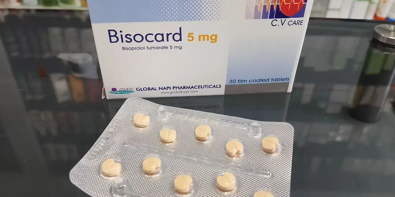 Opakowanie i blister z tabletkami Bisocard 5 mg, leku na serce.