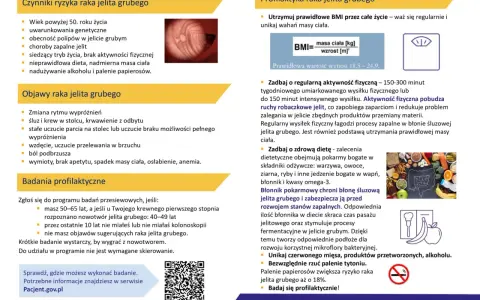Czynniki ryzyka raka jelita grubego: wiek, genetyka, polipy, choroby zapalne, siedzący tryb życia, dieta, alkohol, papierosy. Objawy i profilaktyka.