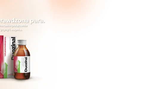 Duozinal – sprawdzona para leku przeciwalergicznego z cetyryzyną i wapniem. Syrop w butelce i opakowaniu.