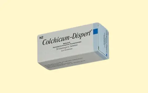 Opakowanie leku Colchicum-Dispert, zawierające 50 tabletek.