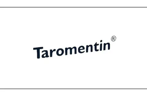 Napis Taromentin z zarejestrowanym znakiem towarowym.