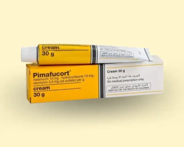 Pimafucort maść 30g w tubce i pudełku. Krem na receptę, zawiera natamycynę, hydrokortyzon i neomycynę.