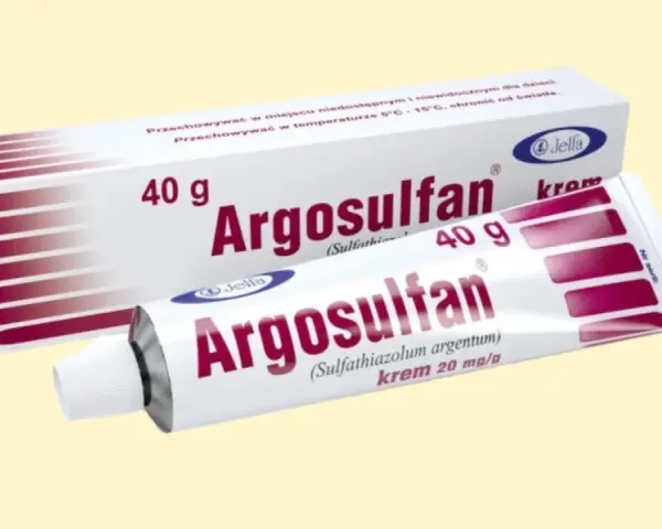 Krem Argosulfan w tubce i kartoniku, 40 g. Skuteczny w leczeniu ran.