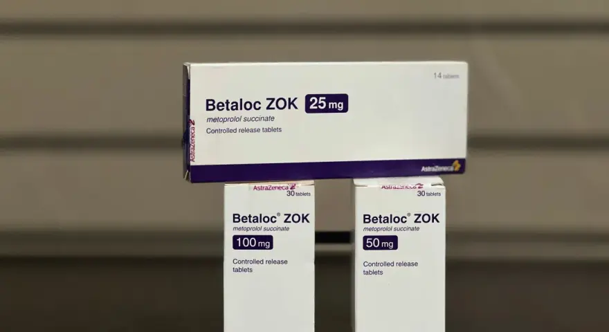 Opakowania leku Betaloc ZOK 25 mg, 50 mg i 100 mg.