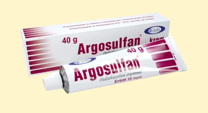 Krem Argosulfan w tubce i kartoniku, 40 g. Skuteczny w leczeniu ran.