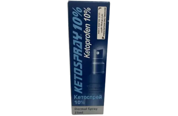 Opakowanie Ketospray Forte 10% z ketoprofenem, spray na skórę 25ml.