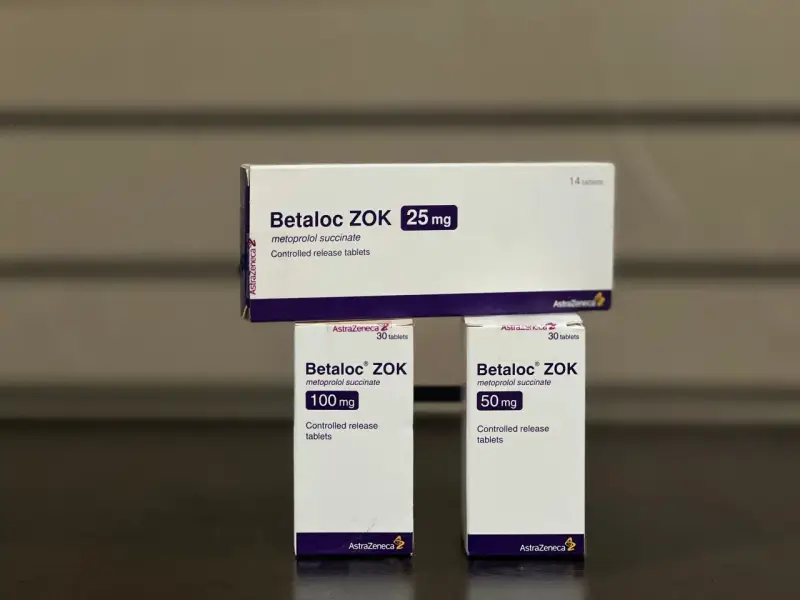 Opakowania leku Betaloc ZOK 25 mg, 50 mg i 100 mg.